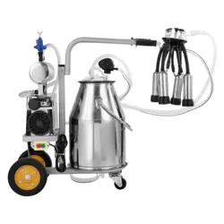 ELECTRIC COW MILKING MACHINE MILKING EQUIPMENT 25L 304 STAINLESS STEEL VEVOR