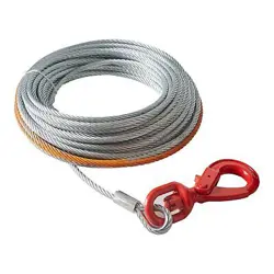 VEVOR GALVANIZED STEEL WINCH CABLE, 3/8 INCH X 50 FEET 15,200 LBS BREAKING STREN