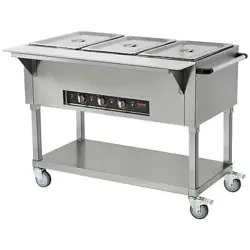 VEVOR 3-PAN COMMERCIAL FOOD WARMER, 3 X 20.6QT ELECTRIC STEAM TABLE, 1500W