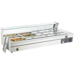 VEVOR 12-PAN COMMERCIAL FOOD WARMER, 12 X 8QT ELECTRIC STEAM TABLE WITH