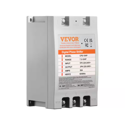 VEVOR 3 PHASE CONVERTER 10HP 30 AMP 220-VOLT 1 TO 3 PHASE DIGITAL PHASE SHIFTER