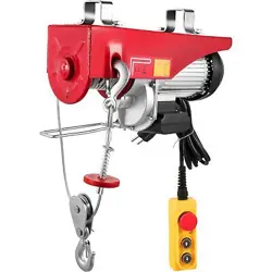 PA1000 ELECTRIC WIRE HOIST WINCH 2200LBS ENGINE CRANE LIFT WIRED REMOTE CONTROL