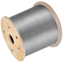 VEVOR T316 STAINLESS STEEL CABLE, 1/8'' X 1000 FT, BRAIDED AIRCRAFT WIRE ROPE
