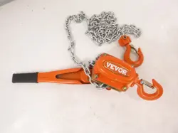VEVOR MANUAL LEVER CHAIN HOIST 1-1/2 TON 3300 LB. CAPACITY 10' COME ALONG  G8
