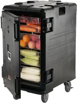 VEVOR INSULATED FOOD PAN CARRIER, 127 QT HOT BOX FOR CATERING, LLDPE FOOD BOX CA