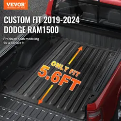 TRUCK BED MAT FIT 2019-2024 DODGE RAM1500 TPE TRUCK BED LINER ACCESSORIES