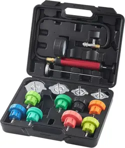VEVOR 14 PCS UNIVERSAL RADIATOR PRESSURE TESTER KIT,COOLANT PRESSURE TESTER KIT