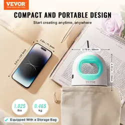 VEVOR MINI HEAT PRESS MACHINE SMALL PORTABLE HEAT TRANSFER MACHINE GREEN+WHITE