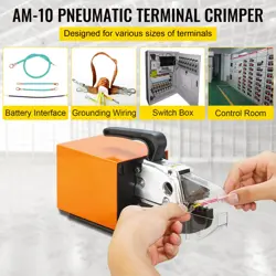 VEVOR PNEUMATIC CRIMPING TOOL AM-10 PNEUMATIC AIR POWERED WIRE TERMINAL CRIMPING