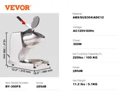 VEVOR ICE CRUSHER