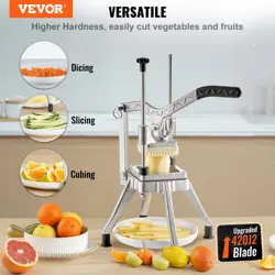 VEVOR COMMERCIAL VEGETABLE CHOPPER WITH 4 BLADES FRUITS DICER
