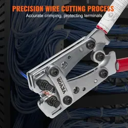CABLE CUTTING AND CRIMPING MACHINE 10-1/0AWG COPPER WIRE LUG CRIMPER AND CUTTER