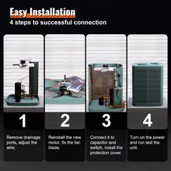 VEVOR CONDENSER FAN MOTOR 1/6HP 1075RPM 1.0A 208-230V OGD1016