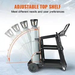 VEVOR WELDING CART 3-TIER 400 LBS WELDER WELDING CART WITH 360 SWIVEL WHEELS