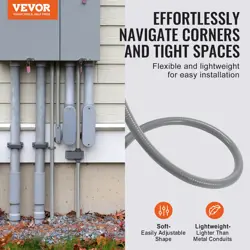 VEVOR 3/4-INCH FLEXIBLE ELECTRICAL CONDUIT, 100 FT, PVC LIQUID-TIGHT CONDUIT NON