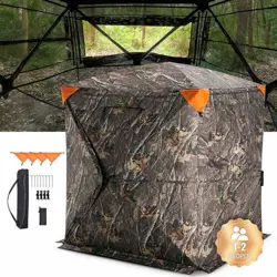 HUNTING BLIND, 270° THROUGH-THE-GROUND BLIND, 1-2 PEOPLE POP-UP HUNTING BLIND, C