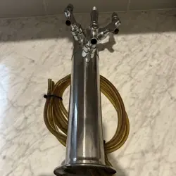 TRIPLE TAPS DRAFT BEER TOWER DISPENSER STAINLESS STEEL KEG BEER TOWER