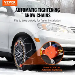 VEVOR AUTO TIGHTENING SNOW CHAINS DIAMOND MESH ANTI-SLIP TRACTION WHEEL CHAINS -