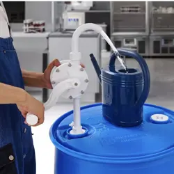 DRUM PUMP, 6.5 GPM FLOW, ROTARY BARREL PUMP HAND CRANK, FITS 5 TO 55 GALLON DRUM