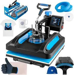 HEAT PRESS MACHINE 5IN1 15 X 12 INCH+30OZ TUMBLER PRESS SUBLIMATION T-SHIRT HAT