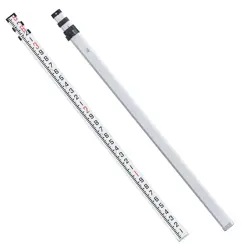 VEVOR ALUMINUM GRADE ROD, 9-FEET/10THS 3 SECTIONS TELESCOPIC MEASURING ROD, DOUB