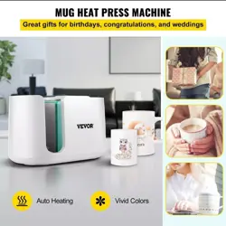 VEVOR MUG PRESS MACHINE, WHITE, HEAT PRESS
