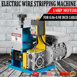 ELECTRIC WIRE STRIPPING MACHINE PORTABLE POWERED COMERCIAL 1/4HP CABLE STRIPPER