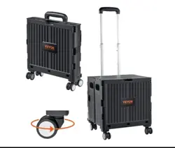 FOLDABLE UTILITY CART 110 LBS LOAD CAPACITY FOLDING PORTABLE ROLLING CRATE