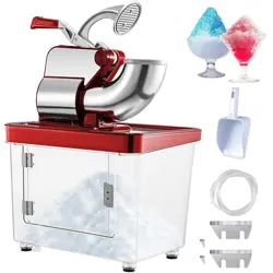 COMMERCIAL ICE CRUSHER 440LBS/H, ETL APPROVED 300W ELECTRIC SNOW CONE MACHINE