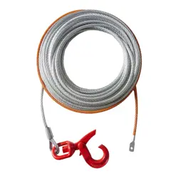 VEVOR GALVANIZED STEEL WINCH CABLE, 3/8 INCH X 75 FEET 15,200 LBS BREAKING STREN