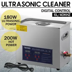 ULTRASONIC CLEANER 6L 304 STAINLESS STEEL W/HEATER & TIMER FOR CLEANING JEWELRY