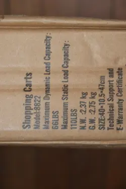 VEVOR FOLDABLE UTILITY CART 110 LBS LOAD CAPACITY BLACK 8822