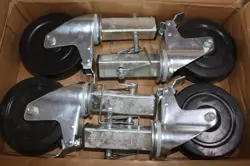 (4-PK) VEVOR SCAFFOLDING RUBBER SWIVEL CASTER WHEELS 5