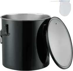 VEVOR FRYER GREASE BUCKET, 10 GAL OIL DISPOSAL CADDY STAINLESS STEEL, FRYER OIL