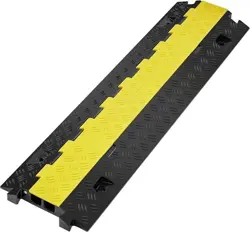 CABLE PROTECTOR RAMP 2 CHANNEL 22000LBS CAPACITY TPU WIRE CORD COVER INDOOR/OUT