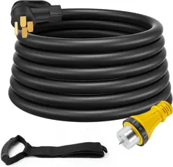 50 AMP GENERATOR CORD 25 FEET, NEMA 14-50P TO CS6364 & SS2-50R W/POWER INLET BOX