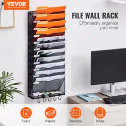 VEVOR FILE WALL RACK, FOR OFFICE HOME & SCHOOL