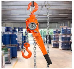 VEVOR MANUAL LEVER CHAIN HOIST, 1-1/2 TON 3300 LBS CAPACITY 10 FT COME ALONG