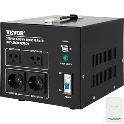 VEVOR VOLTAGE CONVERTER TRANSFORMER,3000W HEAVY DUTY STEP UP/DOWN TRANSFORMER