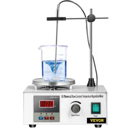 MAGNETIC STIRRER WITH HOTPLATE DIGITAL MIXER HEATING PLATE CONTROL 110V NEW