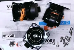 VEVOR LEVELING CASTERS ADJUSTABLE NYLON PLATE MOUNTED CASTER 2200 LBS SET OF 3