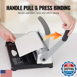 VEVOR BINDING MACHINE, COMB BINDING MACHINE 21-HOLES BINDING 450 SHEETS, BOOK