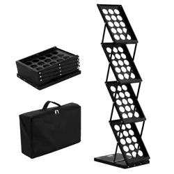VEVOR FOLDABLE MAGAZINE DISPLAY RACK, 4-TIER BROCHURE LITERATURE DISPLAY STAND