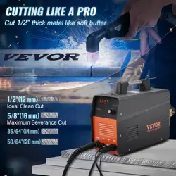 VEVOR PLASMA CUTTER, 50AMP, NON-TOUCH PILOT ARC AIR CUTTING MACHINE WITH TORCH,