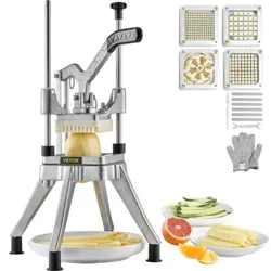 VEVOR COMMERCIAL VEGETABLE CHOPPER WITH 4 BLADES FOR EFFICIENT FOOD PREP
