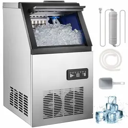 90LB BUILT-IN COMMERCIAL ICE MAKER UNDERCOUNTER STAINLESS STEEL ICE CUBE MACHINE