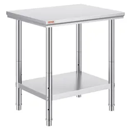 VEVOR COMMERCIAL WORKTABLE & WORKSTATION 24 X 30 X 32 INCH STAINLESS STEEL WORK&