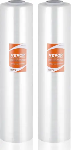 VEVOR STRETCH FILM, 15 INCHES X 1000 FEET, 60 GAUGE INDUSTRIAL STRENGTH CLEAR 2