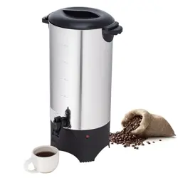 COMMERCIAL COFFEE URN 50 CUP STAINLESS STEEL HOT COFFEE DISPENSER FAST BREW