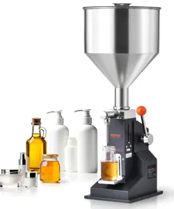 VEVOR A03 MANUAL PASTE LIQUID FILLING MACHINE, 5-50ML ADJUSTABLE BOTTLE FILLING